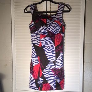 MY MICHELLE BLUE ZEBRA PINK CHEETA DRESS